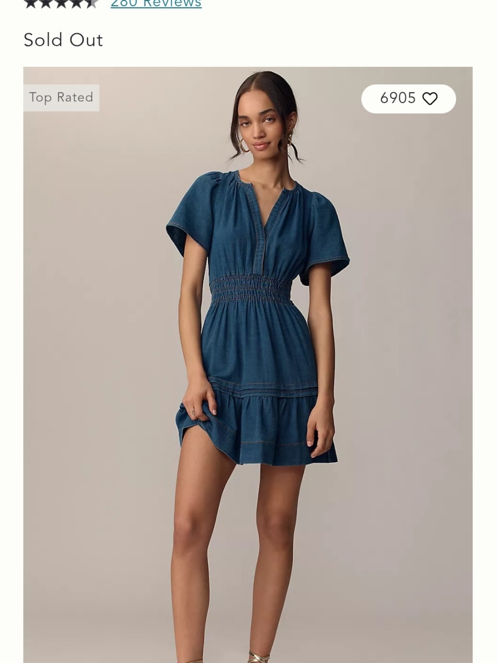 Anthropologie Somerset Cotton Mini Dress